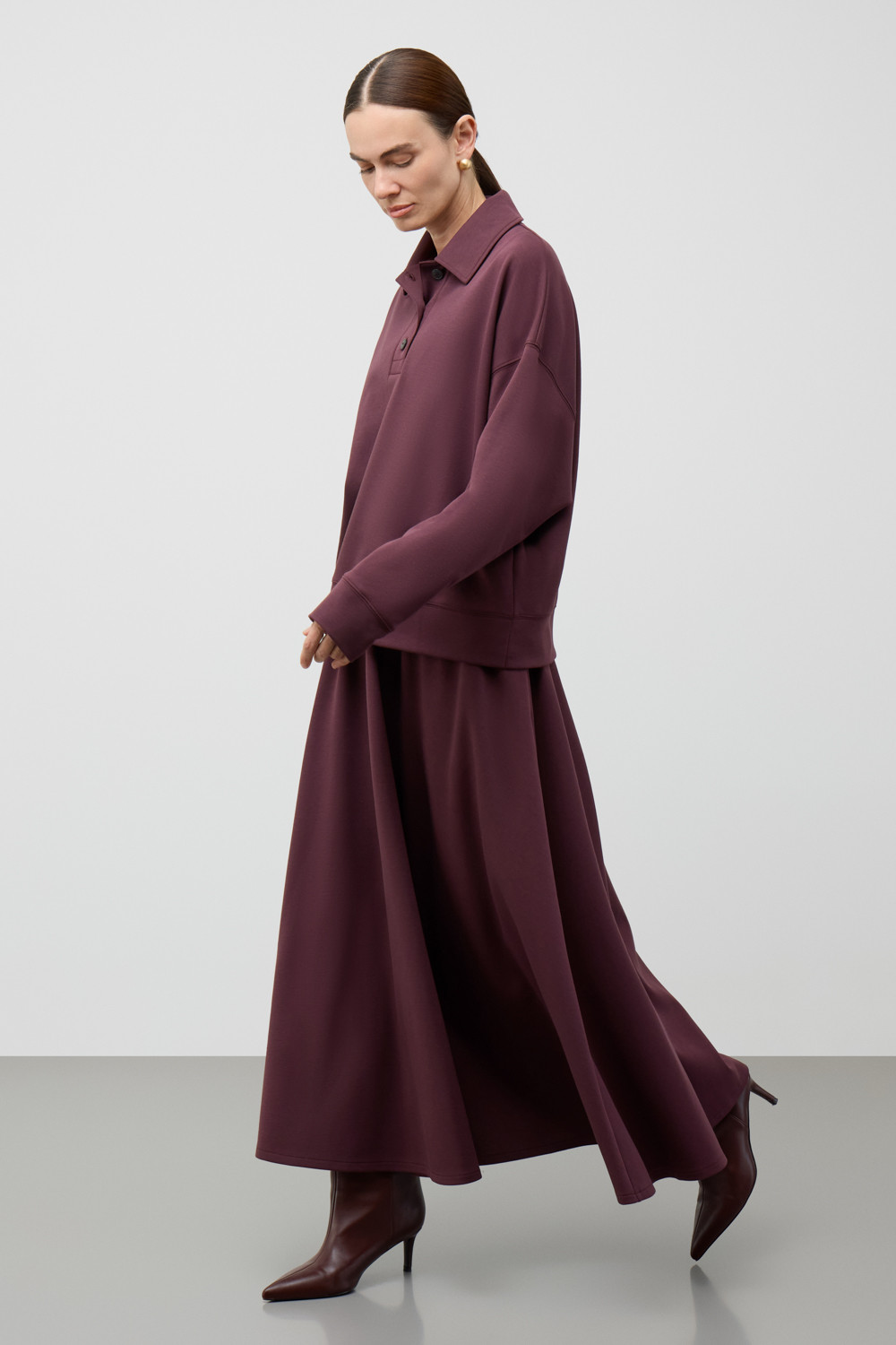 Джемперы женские для мам, артикул: ЕВТ 3359, цвет: бордовый