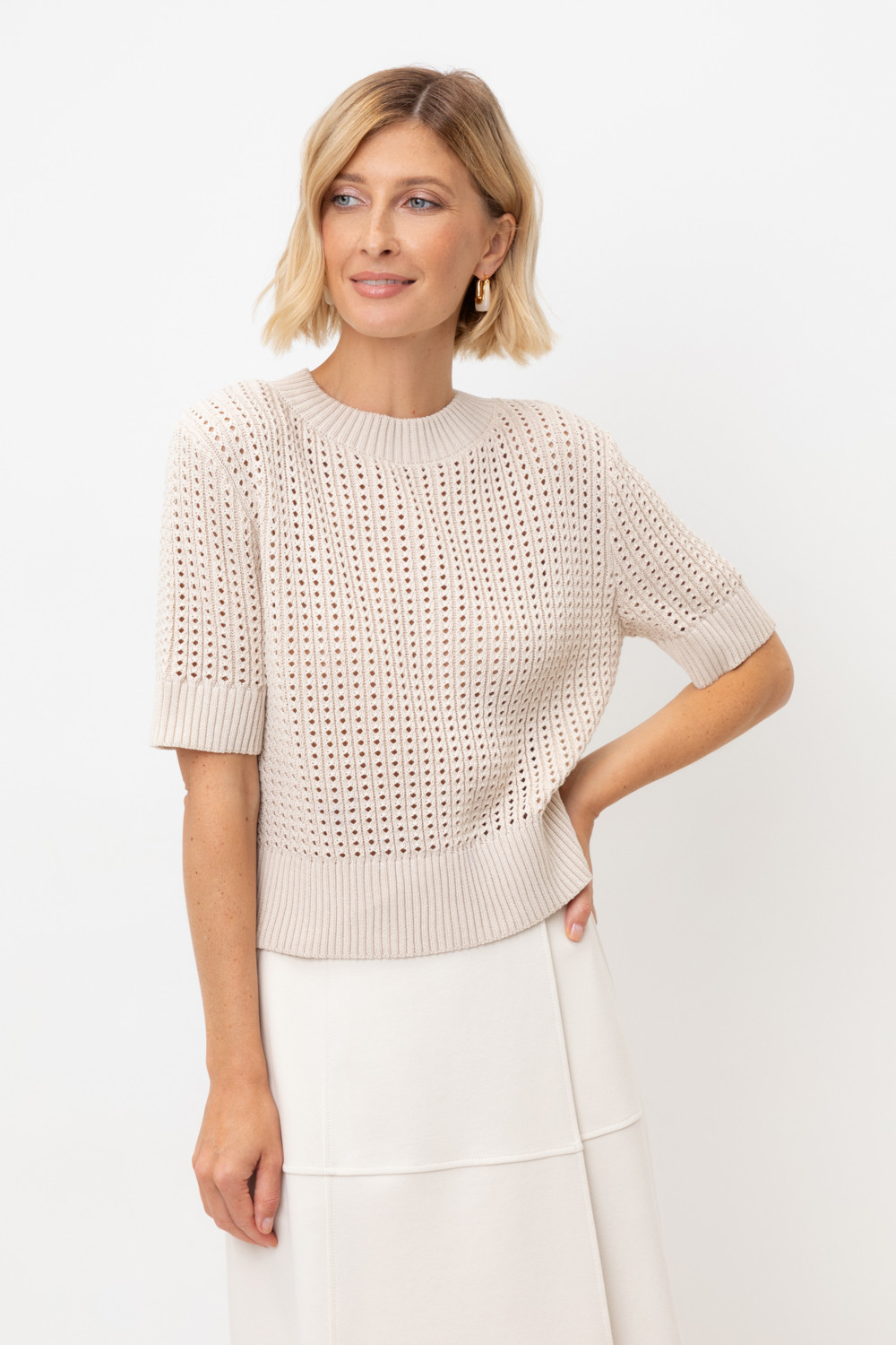 Джемперы женские для мам, артикул: ЕВ 30220, цвет: светло-бежевый