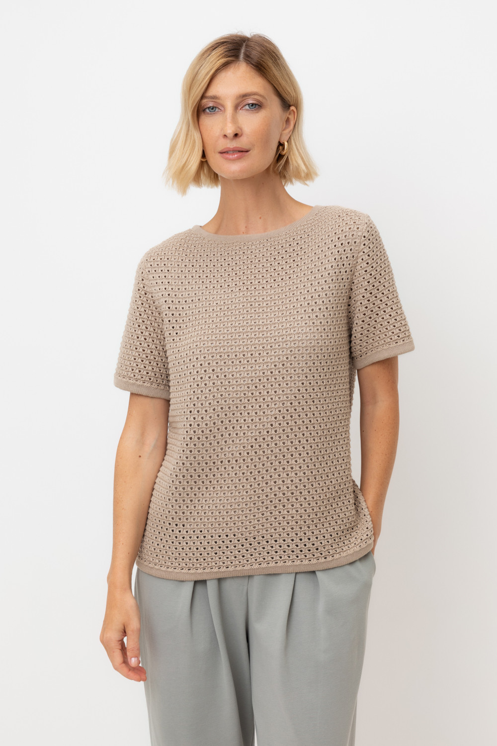 Джемперы женские для мам, артикул: ЕВ 30221, цвет: бежевый