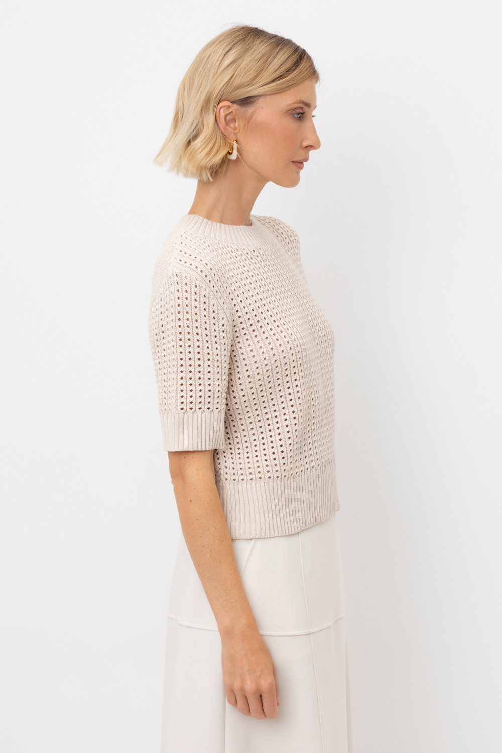 Джемперы женские для мам, артикул: ЕВ 30220, цвет: светло-бежевый, фото 3