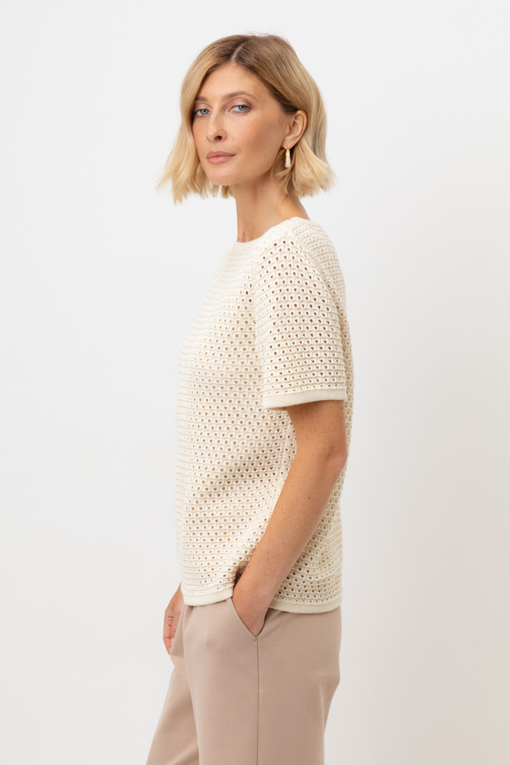 Джемперы женские для мам, артикул: ЕВ 30221, цвет: бежевый, фото 3