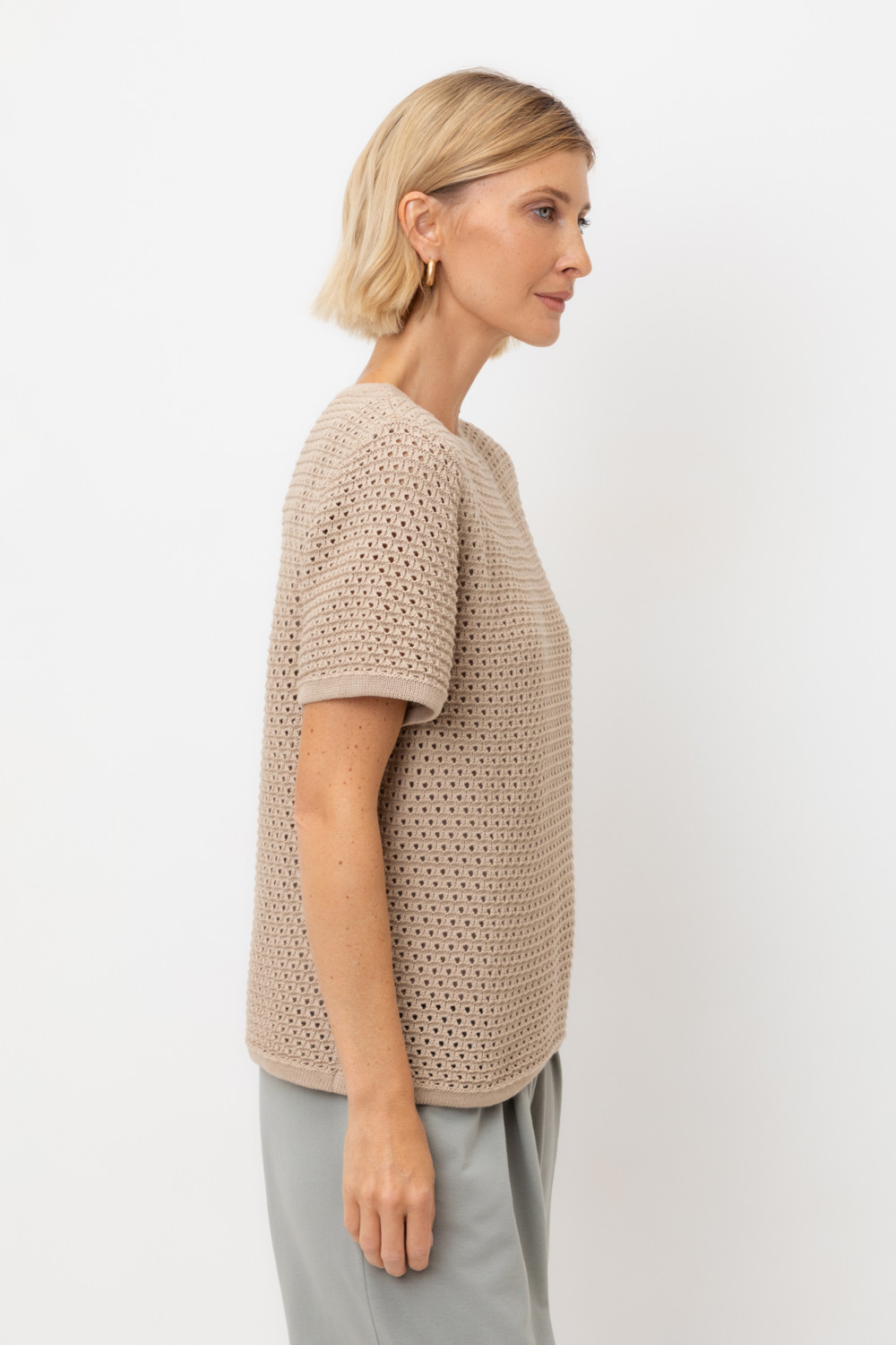 Джемперы женские для мам, артикул: ЕВ 30221, цвет: бежевый, фото 3