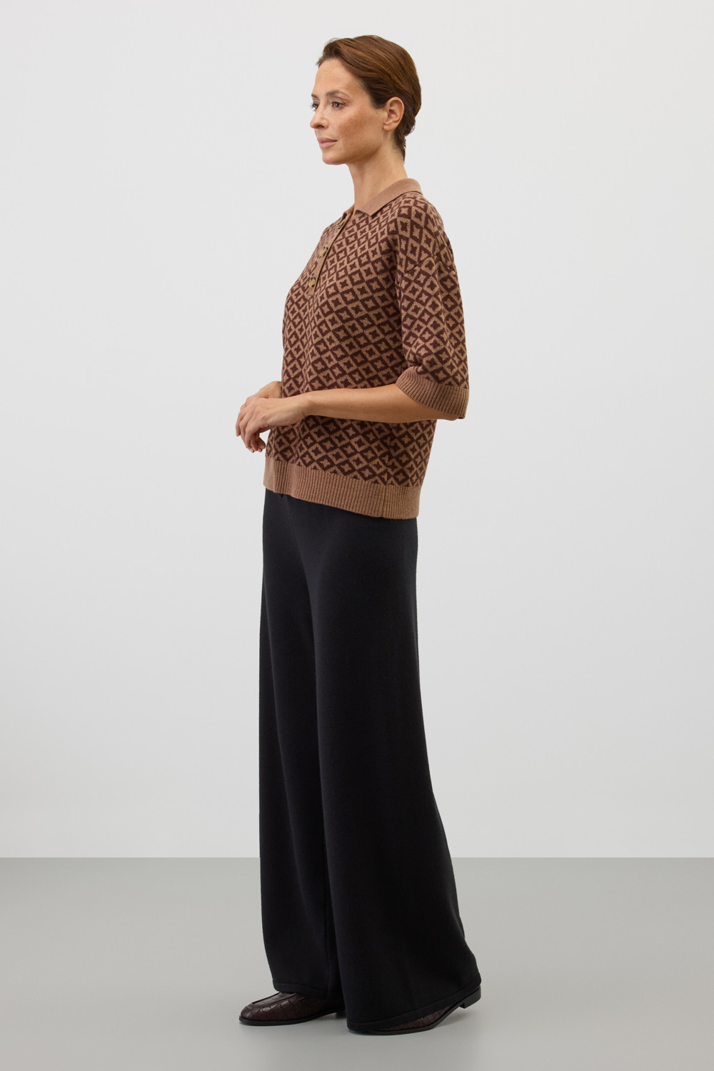 Джемперы женские для мам, артикул: ЕВ 30274/ш, цвет: коричневый, фото 3