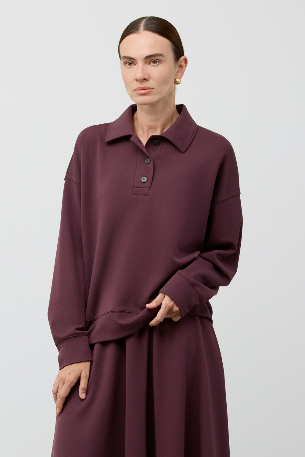 Джемперы женские для мам, артикул: ЕВТ 3359, цвет: бордовый, фото 4