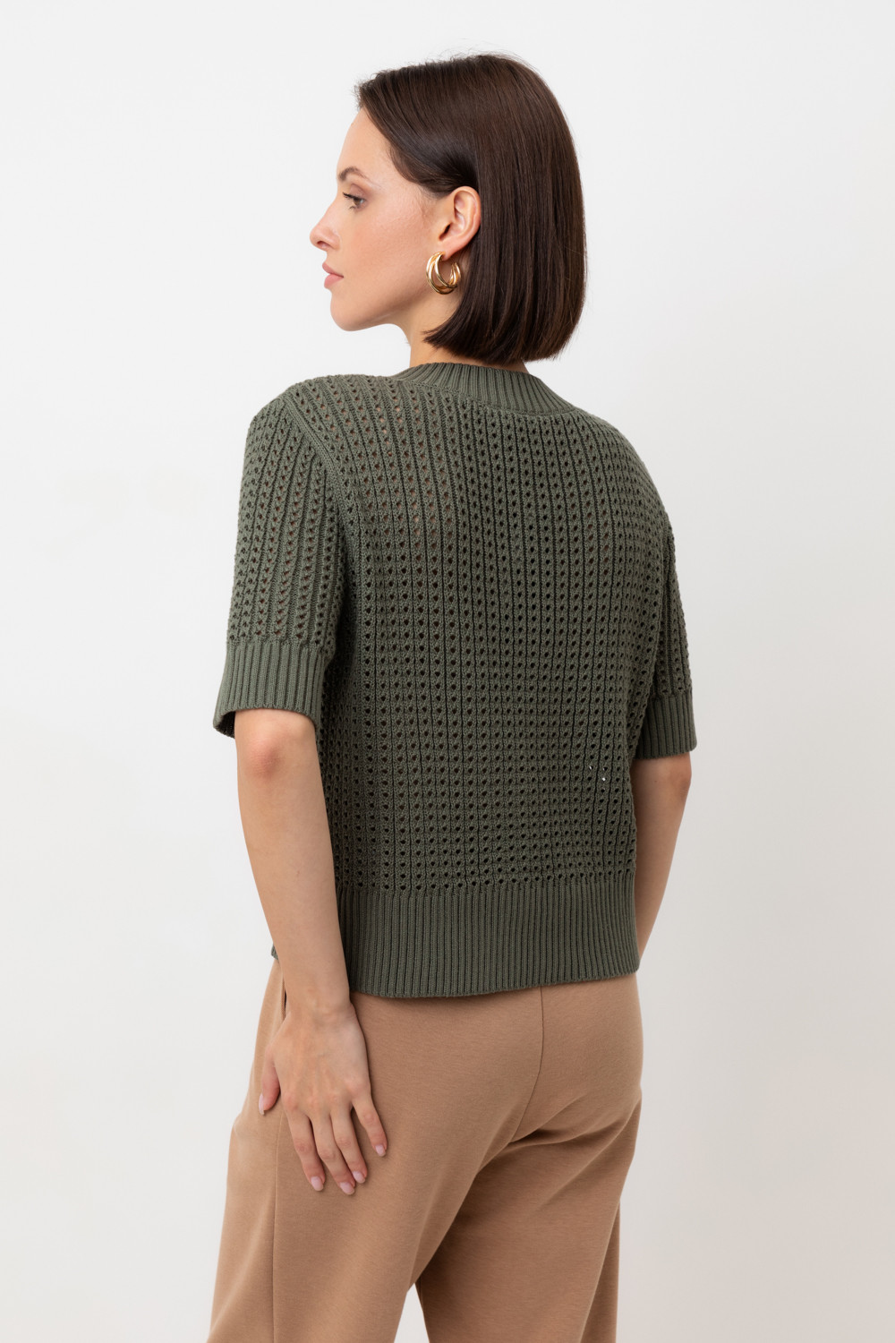 Джемперы женские для мам, артикул: ЕВ 30220, цвет: зеленый, фото 4