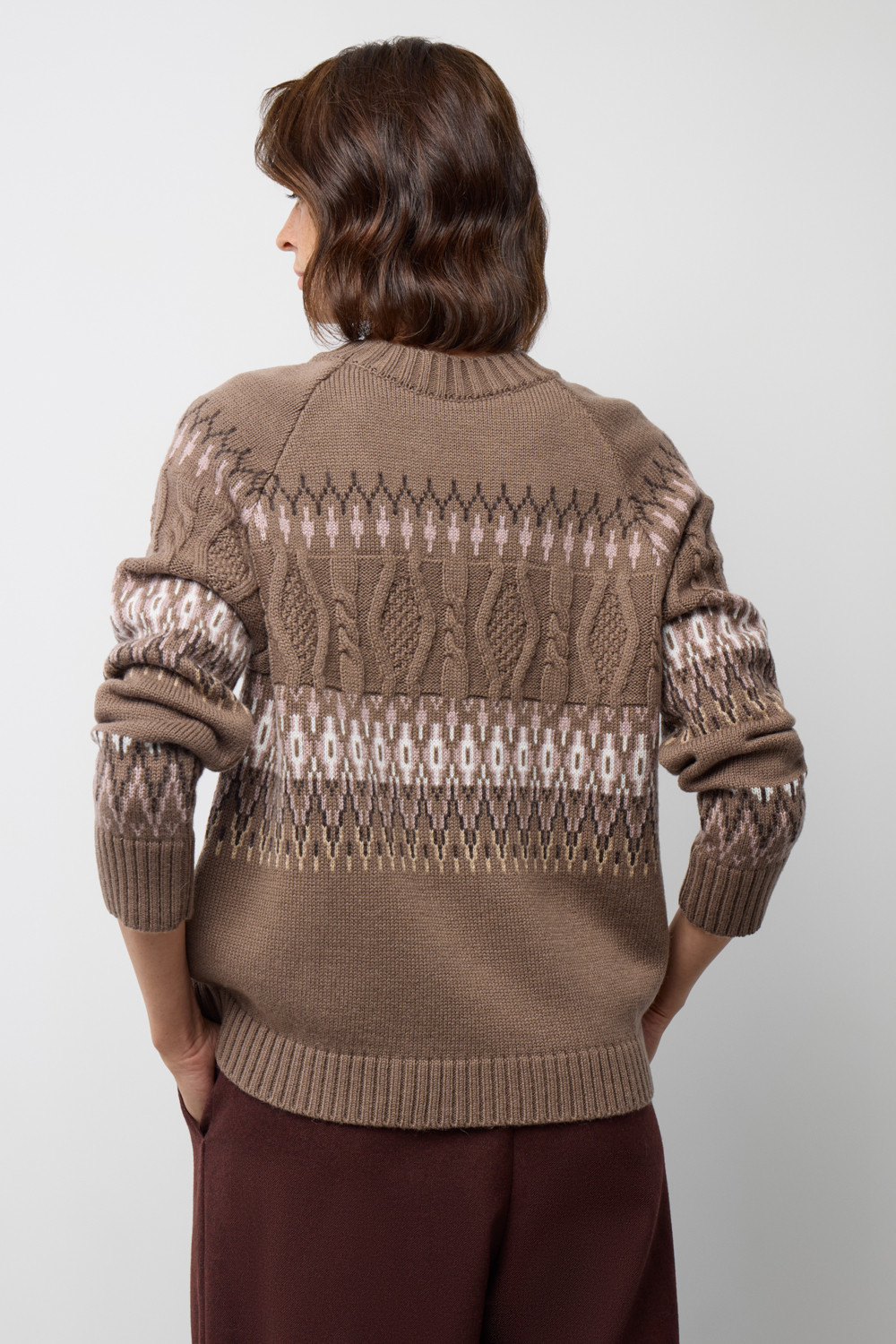 Джемперы женские для мам, артикул: ЕВ 30278/ш, цвет: кофейный, фото 4