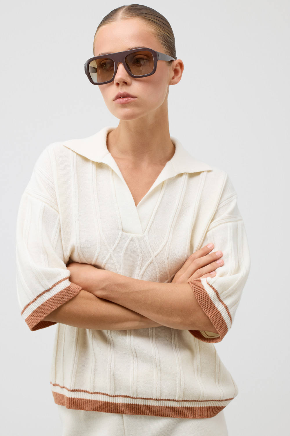 Джемперы женские для мам, артикул: ЕВ 30224/ш, цвет: бежевый, фото 4