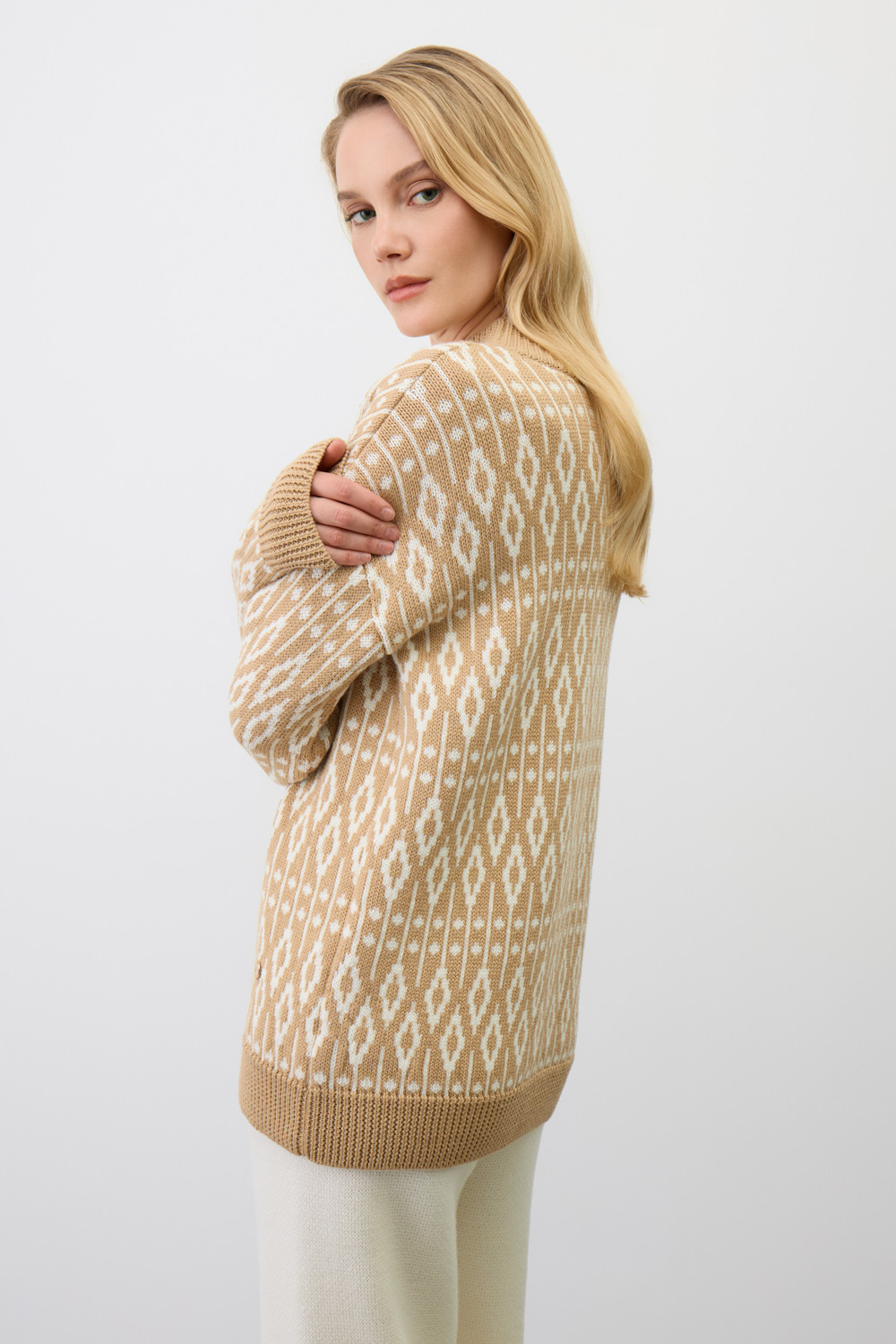 Джемперы женские для мам, артикул: ЕВ 30273/ш, цвет: желтый, фото 4