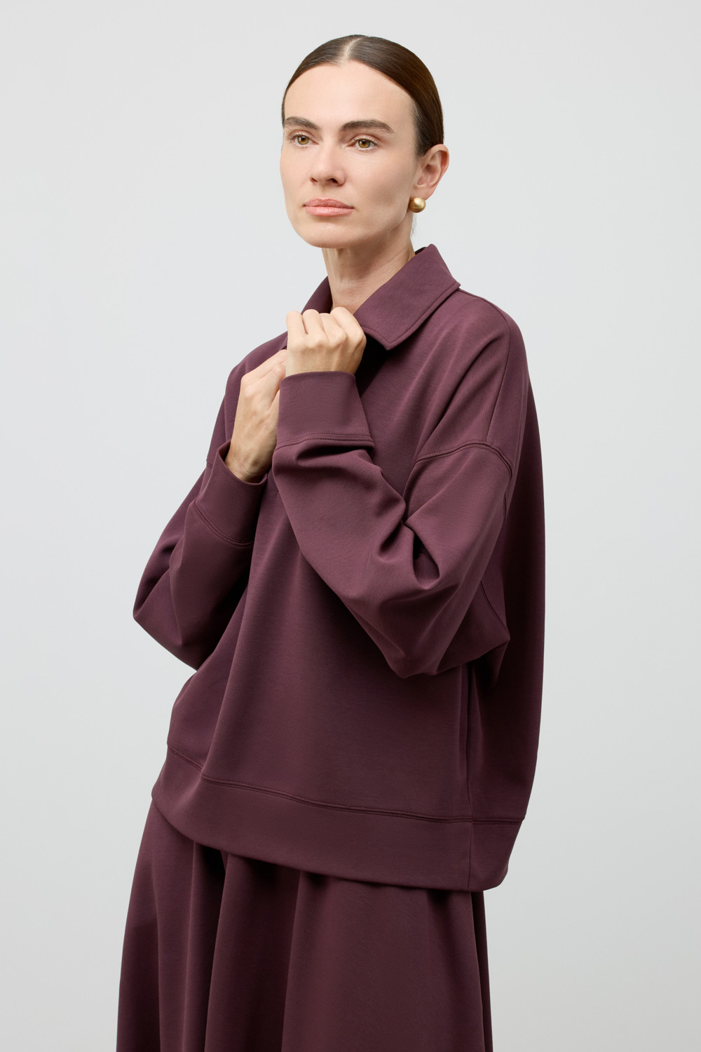 Джемперы женские для мам, артикул: ЕВТ 3359, цвет: бордовый, фото 5