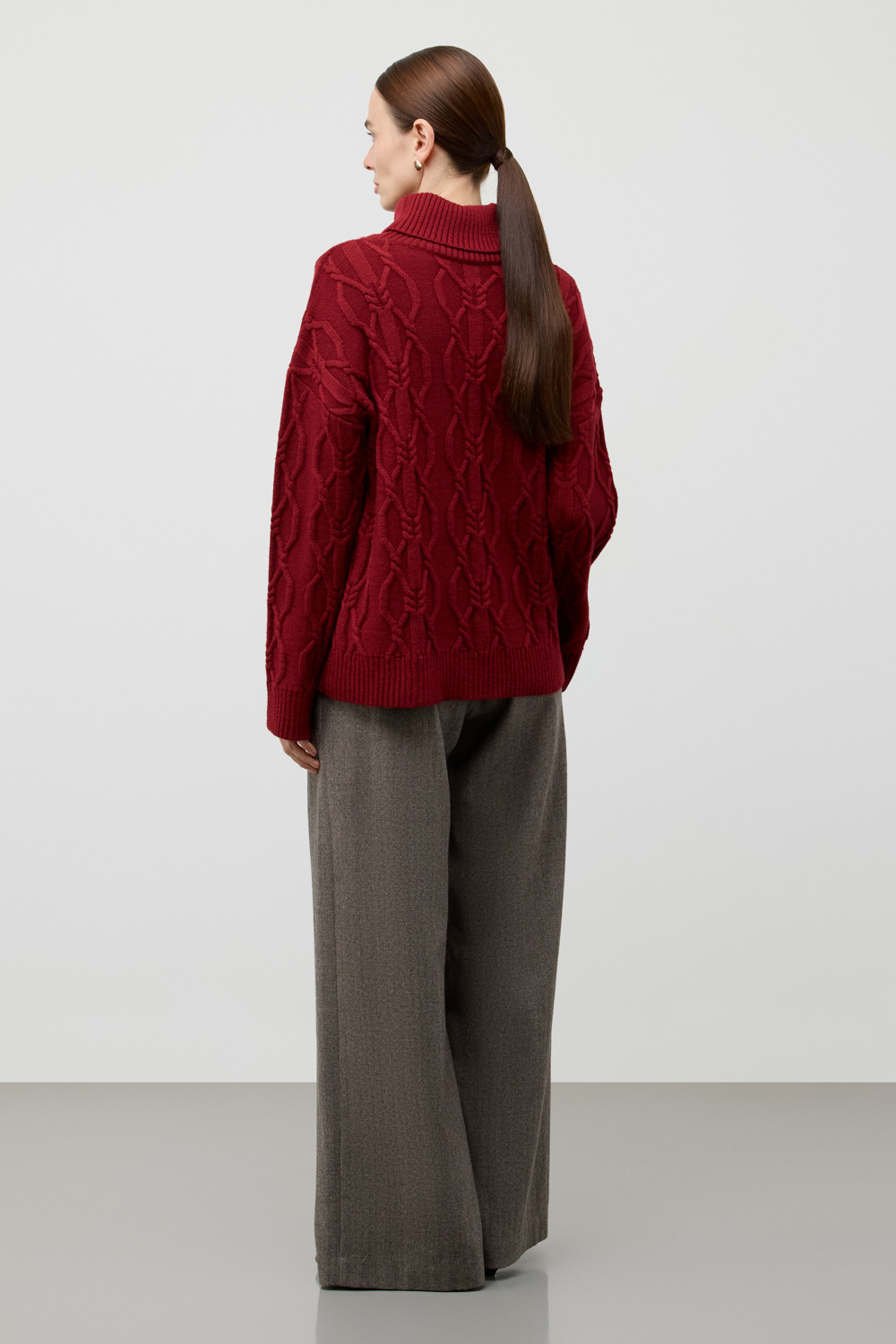 Джемперы женские для мам, артикул: ЕВ 30234/ш, цвет: бордовый, фото 5