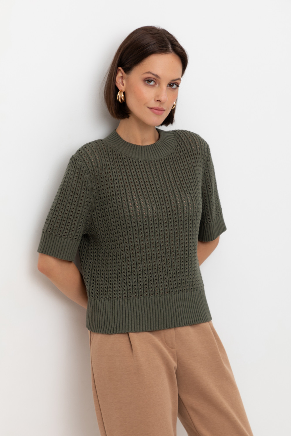 Джемперы женские для мам, артикул: ЕВ 30220, цвет: зеленый, фото 5