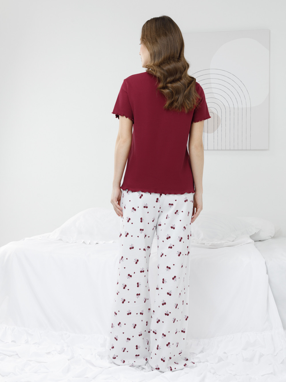 Комплекты для дома для мам, артикул: МП 20255, цвет: бордовый, фото 5