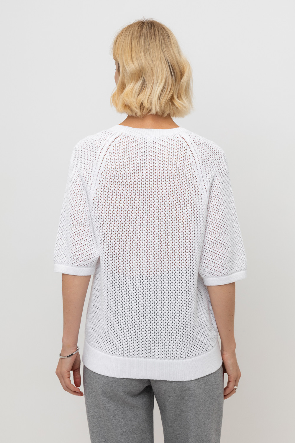 Джемперы женские для мам, артикул: ЕВ 30207, цвет: белый, фото 5