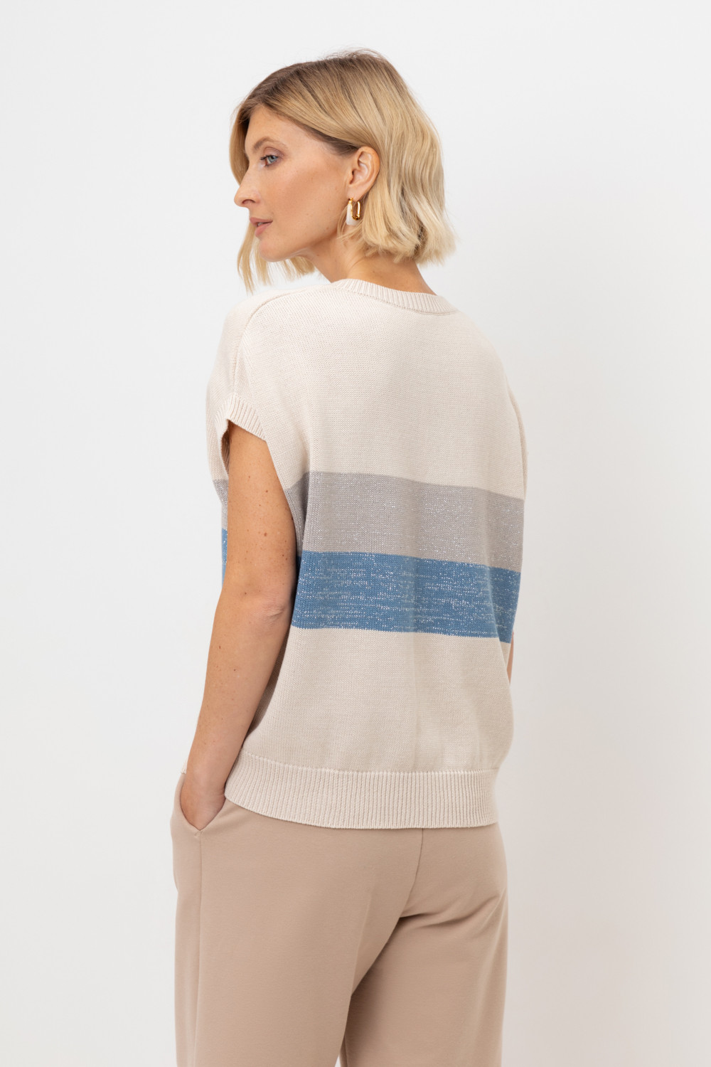 Джемперы женские для мам, артикул: ЕВ 30213, цвет: светло-бежевый, фото 5