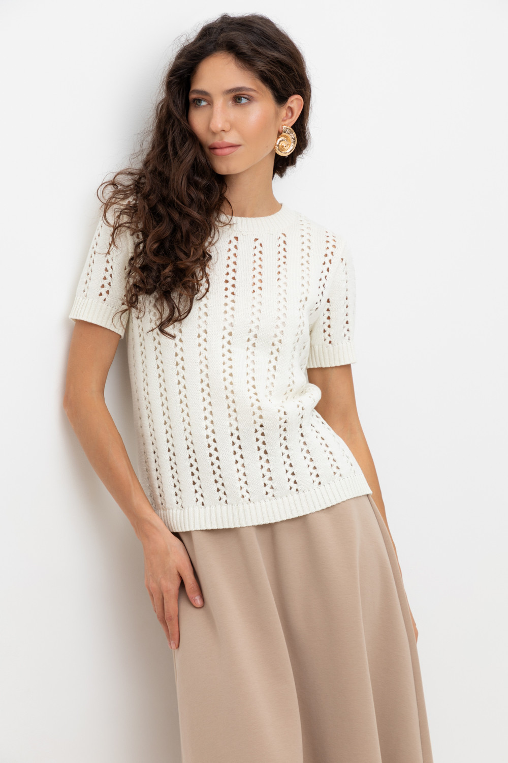 Джемперы женские для мам, артикул: ЕВ 30211, цвет: бежевый, фото 5