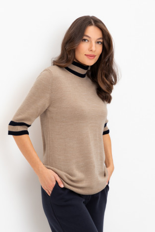 Джемперы женские для мам, артикул: ЕВ 30045/24ш, цвет: бежевый