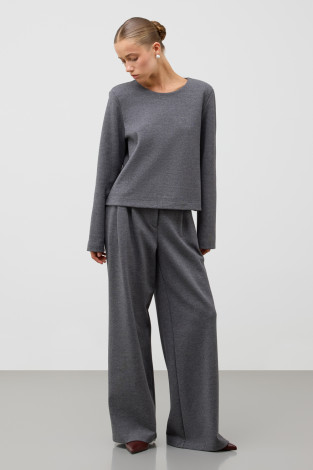 Джемперы женские для мам, артикул: ЕВТ 3332, цвет: серый