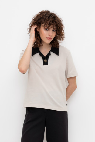 Футболки женские для мам, артикул: ЕВТ 3200, цвет: бежевый