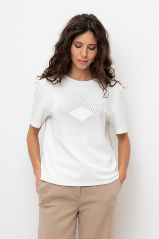 Футболки женские для мам, артикул: ЕВТ 3297, цвет: бежевый