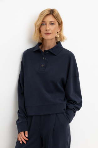 Джемперы женские для мам, артикул: ЕВТ 3282, цвет: синий