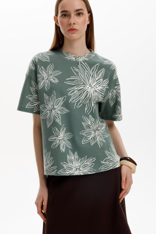 Футболки женские для мам, артикул: ЕВТ 3317, цвет: зеленый