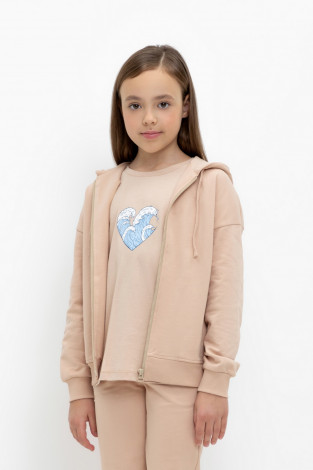 Жакет для девочки, артикул: КР 302388, цвет: бежевый