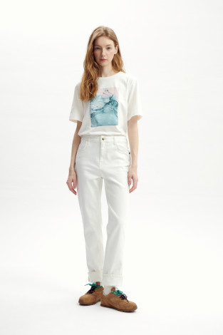 Футболки женские для мам, артикул: ЕВТ 3274, цвет: бежевый