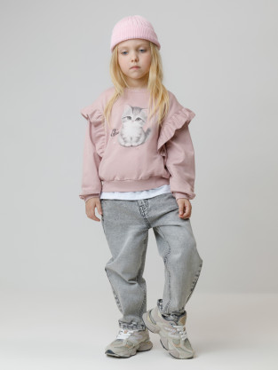 Свитшоты для девочки, артикул: КР 302830, цвет: розовый