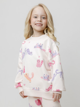 Свитшоты для девочки, артикул: КР 302943, цвет: сахар