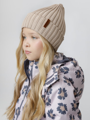 Шапка для девочки, артикул: КВ 20447, цвет: бежевый