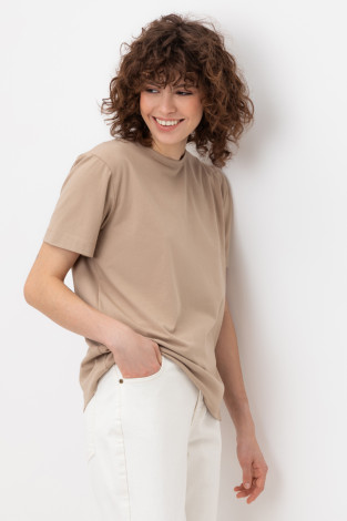 Футболки женские для мам, артикул: ЕВТ 3238/24, цвет: бежевый