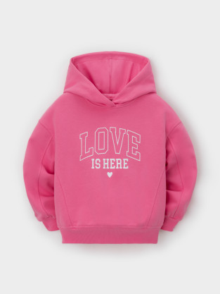 Худи для девочки, артикул: КР 302811-1, цвет: ярко-розовый