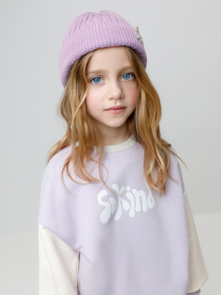 Свитшоты для девочки, артикул: КР 302879, цвет: фиолетовый