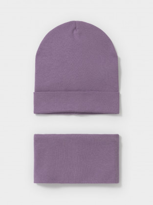 Шапка для девочки, артикул: К 8191, цвет: фиолетовый