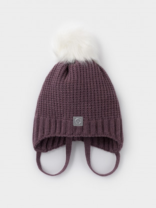 Шапка для девочки, артикул: КВ 20407/ш, цвет: бордовый