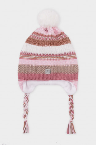 Шапка для девочки, артикул: КВ 20334/24/ш, цвет: розовый