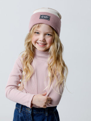 Шапка для девочки, артикул: КВ 20426, цвет: розовый