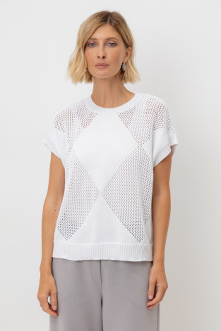 Джемперы женские для мам, артикул: ЕВ 30193, цвет: белый