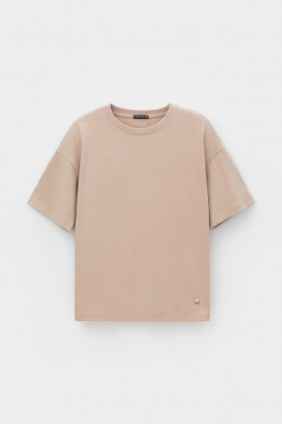 Футболки женские для мам, артикул: ЕВТ 3189, цвет: бежевый - 2 фото