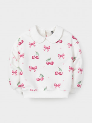 Свитшоты для девочки, артикул: КР 302961, цвет: сахар - 2 фото