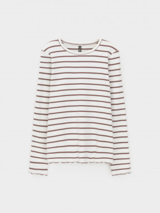 Лонгсливы для девочки, артикул: КР 302820, цвет: сахар - 2 фото