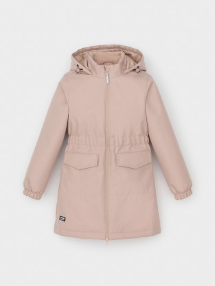 Пальто для девочки, артикул: ВК 32152/26/6 УЗГ, цвет: бежевый - 2 фото