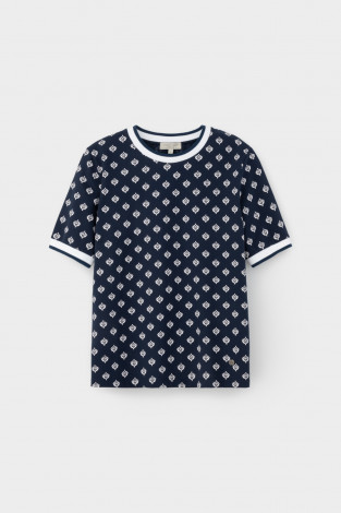 Футболки женские для мам, артикул: ЕВТ 3220, цвет: темно-синий - 2 фото