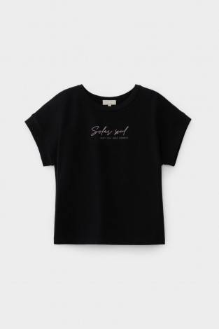 Футболки женские для мам, артикул: ЕВТ 3305, цвет: черный3 - 2 фото