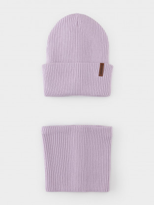 Комплект вязаный для девочки, артикул: КВ 22019, цвет: фиолетовый - 2 фото