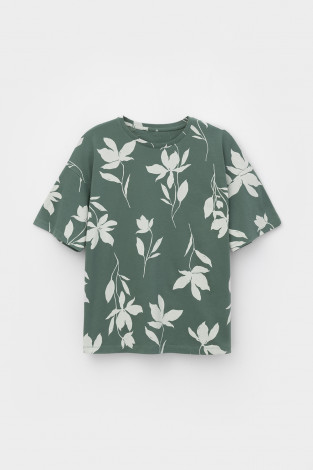 Футболки женские для мам, артикул: ЕВТ 3184, цвет: зеленый - 2 фото