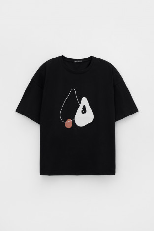 Футболки женские для мам, артикул: ЕВТ 3205, цвет: черный - 2 фото