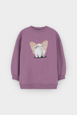 Свитшоты для девочки, артикул: КР 302552, цвет: бордовый - 2 фото