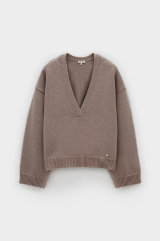 Джемперы женские для мам, артикул: ЕВ 30261/ш, цвет: кофейный - 2 фото