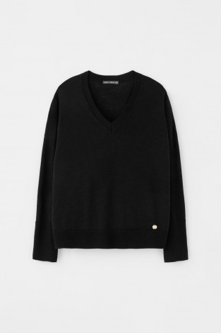 Джемперы женские для мам, артикул: ЕВ 30203/ш, цвет: черный - 2 фото